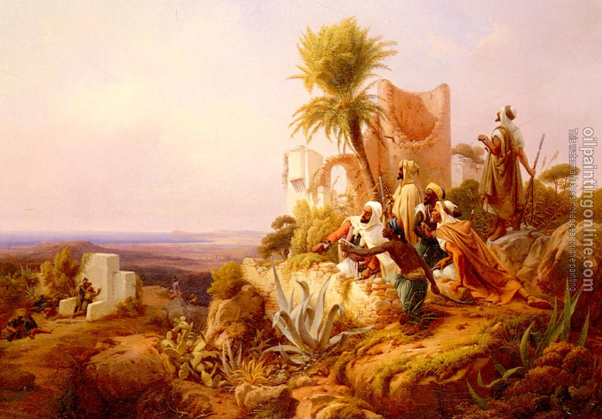 Simonsen, Niels - Arabs In A Hilltop Fort